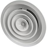 Repa Market 8" Inch Round Aluminum Ceiling Diffuser - Industrial Supply or Exhaust Ventilation - Vertical, Horizontal Air Flow - HVAC Air Conditioning Duct Cover for Home, Office, Warehouse 12" Inch
