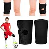Relaxgiant 2 Pcs Kids Knee Brace, Youth Knee Compression Sleeve for Children Support for Boys Girls Basketball Volleyball Sports Gymnastics(Black)