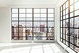 Yeele 9x6ft Skyscraper Window Backdrop Office Building French Window Transparent Glass Window City Landscape Photography Background Man Adult Portrait Photo Shooting Vinyl Wallpaper Studio Props