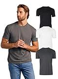 True Classic Mens T-Shirts - Short Sleeve Crew Neck Plain Novelty T Shirt for Men, Pack of 3, Variety, L