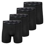 New Balance Men Standard 5" Performance No Fly Boxer Brief (4 Pack), Black/Black/Black/Black, 3X-Large