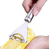 Corn Peeler, Corn stripper for corn on the cob remover tool,Stainless steel multifunctional Kitchen Grips Corn planer Cob Cutter kernels, with Hand Protect