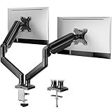 ErGear Dual Monitor Stand up to 32 inches Screen, Load-Bearing Max 22 lbs Each Arm, Adjustable Dual Monitor Mount, Sturdy Steel vesa Monitor Mount with Stable VESA 75x75 100x100mm