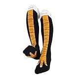 WHOTAY Knee-High Chicken Leg Socks, Funny Novelty Calf Socks for Chicken Gifts, Chicken Feet Socks for Women, Man and Kids