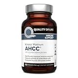 Quality of Life Premium Kinoko Platinum AHCC Herbal Supplement, 750mg per Capsule, for Immune Support, Liver Function, Maintains Natural Killer Cell Activity, Pack of 1, 60 Veggie Capsules