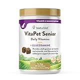 NaturVet VitaPet Senior Daily Vitamin Dog Supplements Plus Glucosamine – Includes Full-Spectrum Vitamins, Minerals – Joint Support for Older, Active Dogs – 120 Ct. Soft Chews