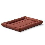 MidWest Homes for Pets Small QuietTime MAXX Ultra-Rugged Dog Bed, Water & Odor Resistant, Bolstered Edge, Non-Slip Bottom, Fits 24-inch Crates, Brick