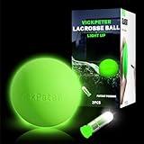 Glow in the Dark Lacrosse Ball - Night Practice & Training Equipment for All Ages | 2 Pack Official Size & Weight | Indoor/Outdoor Lacrosse Ball with Led Lights | Ideal Sports Gifts for Boys/Girls