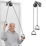 Shoulder Pulley for Physical Therapy with Fixed Metal Bracket, Shoulder Pulley Over The Door Physical Therapy System, Over Door Exercise Pulley for Injury Rehab Recovery Stretching