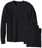 Hanes mens Essentials Long Sleeve T-shirt Value Pack (4-pack) fashion t shirts, Black, X-Large US