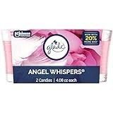 Glade Scented Candle Jar, Angel Whispers, Air Freshener Infused with Essential Oils, 4.08 Oz Each, 2 Count