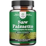 Extra Strength Saw Palmetto Extract - Advanced Herbal Complex for Hair Health and Urinary Support with Plant Sterols & Flavonoids - Potent Herbal Supplement with 500mg per Serving - 100 Capsules