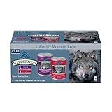 Blue Buffalo Wilderness High Protein Beef and Chicken & Salmon and Chicken Wet Dog Food Variety Pack for Adult Dogs, Grain-Free, 12.5 oz. Cans (6 Pack)