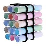 Vinyl Storage Rack Store Up to 15 Vinyl Rolls Acrylic Storage Organizer Aperture 2 Inch Multiple Display Holder for Craft Room and More, 12 x 7.8 Inch(Black)