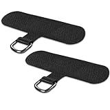 TACOMEGE Phone Tether Tab for iPhone, Cell Phone Lanyard Patch, Phone Strap Replacement Part for All Full Phone Cases (Black)
