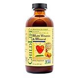 CHILDLIFE ESSENTIALS Kids Multivitamin & Mineral - Kids Vitamins, Liquid Multivitamin for Kids, Toddler Multivitamins, Liquid Vitamins, Baby Multivitamin - Natural Orange & Mango, 8 Fl Oz (Pack of 1)