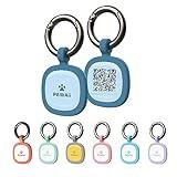 Pawaii Silent Silicone Dog ID Tag, Modifiable Pet Online Profile and Emergency Contacts, Scan QR for Instant Location Alerts, 1 Pack (Deep Sea Blue)