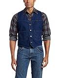 Wrangler Men's Unlined Vest, Denim, Large