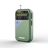 XHDATA D221 NOAA Weather Radio Portable AM FM Shortwave Radio Receiver, 2 AA Battery Operated, Transistor Radio with Excellent Reception for Emergency, Hurricane, Gift, Walking and Home (Green)