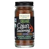 Frontier Co-op Organic Cajun Seasoning, 2.08-Ounce Jar, Authentic Louisiana Flavor For Southern Delicacies, Kosher, Non GMO