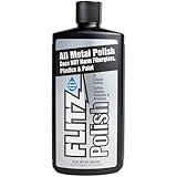 Flitz Multi Purpose Metal Polish Liquid - 16oz Bottle of USA-Made Tarnish Remover - For Aluminum, Chrome, Brass, Nickel, Silver - Non-Abrasive Metal Cleaner and Polish, Restorer (1 Pack)