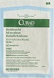 CURAD Sterile Non-Adherent Pads (Pack of 100), 3"x4", for gentle wound dressing and absorption without sticking