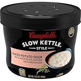 Campbell's Slow Kettle Style Baked Potato Soup with Applewood Smoked Uncured Bacon, 15.5 oz Microwavable Bowl
