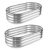 JERIA Raised Garden Bed,Galvanized Raised 2 Pcs 4×2×1ft Planter Boxes Outdoor with Easy Assembly, Large Garden Bed for Vegetables, Fruits, Flower