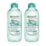 Garnier Micellar Water with Hyaluronic Acid, Facial Cleanser & Makeup Remover, Hydrating and Plumping, For All Skin Types, Vegan, Cruelty Free, 13.5 Fl Oz (400mL), 2 Count