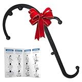 LiBa Back and Neck Massager - Trigger Point Massage Tools for Pain Relief and Manual Massage Hook Therapy Handheld Back Neck Shoulder Massager Black - Gift for Women & Men