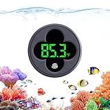 PAIZOO Aquarium Thermometer Digital, LED Fish Tank Thermometer Wireless Accurate Temperature Gauge to ±0.9℉, Aquarium Accessories for Fish Tank, Betta, Axolotl Tank or Aquatic, Replaceable Battery