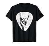 Hand Horns Punk Rock Shirt Guitar Pick Bass Drum Distressed T-Shirt