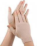 INOGIH Women Sunblock-Fingerless Gloves UV-Sun-Protection Driving Non-Slip Outdoor Gloves for Women Girls