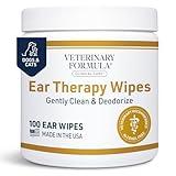 Veterinary Formula Clinical Care Ear Therapy Wipes, 100ct – Cat and Dog Ear Cleaner – Help Relieve Itchy Ears Quickly & Effectively Remove Dirt, Debris, and Foul Odor