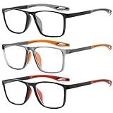 FSRTEP Reading Glasses for Men Sporty Design TR90 Blue Light Blocking Reader Comfortable and Flexible Lightweight +1.75