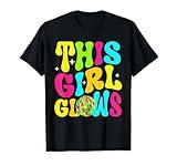 This Girl Glows Colorful Groovy For Kids Girls Women T-Shirt