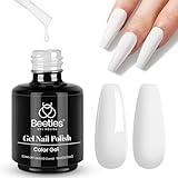 Beetles White Gel Nail Polish,15ml Summer Soak Off UV Gel Polish French Nail Art Manicure Salon DIY Design at Home Gift for Woman