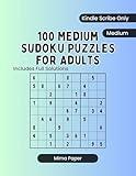 100 Medium Sudoku Puzzles for Adults (Kindle Scribe Only): Includes Full Solutions