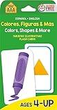 School Zone Spanish Colors, Shapes & More Flash Cards: 56 Cards, Preschool, Kindergarten, Colores, Figuras & Mas Tarjetas Ilustrativas, Bilingual, ... (Spanish/English Edition) (Spanish Edition)