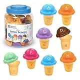 Learning Resources Mini Letter Scoops,Preschool Learning Toys, Stacking Toys, Montessori Toys,Kids Easter Gifts, Ages 3+, 52 Pieces