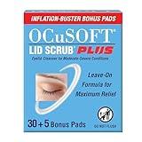 OCuSOFT Lid Scrub PLUS 35 - Pre-Moistened Leave-On Eyelid Wipes for Moderate to Severe Conditions - Moisturizing Eyelid Cleanser for Maximum Relief - 35 Count