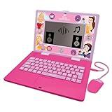 Lexibook, Disney Princess, Bilingual and Educational Laptop Spanish/English, Toy for Children, 170 Activities to Learn, Play Games and Music, Large Screen, Pink, JC599DPi2