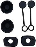 6Pcs Black Straw Cover Cap For Cup Silicone Spill Proof-Stopper Set With Straw Cover Cap Square Spill-Stopper Round Leak-Stopper Leak-Stoppers, Sports and Outdoor Recreation Accessories, Water Bottles