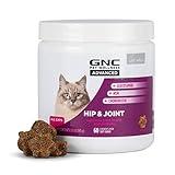 GNC Pets Advanced Hip & Joint Health Cat Chew Supplements, Mobility and Joint Support Soft Chews for Cats, Treats include Glucosamine, Chondroitin , and MSM, Feline Health Supplies, 60 Count