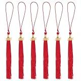 6pcs Graduation Cap Tassel Accessories for Celebratory Decor Easy to Use Hat Tassels for Graduation Ceremony Party Soft Polyester for Stylish Look