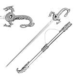 Saint George Dragon Saber Fantasy Knight Sword - Dull Blade - for Collections, Gifts