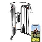 Inspire Fitness FTX Functional Trainer - Compact at Home Workout Machine with Accessories - Space Saving Design - Home Gym Cable Machine and Two 165 lb Weight Stacks