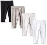 Hanes Baby Leggings, Ultimate Flexy Knit Pants Boys & Girls, 3-Pack, Grey, 0-6 Months