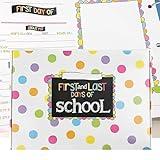 First & Last Day of School Memory Book - Kids School Keepsake Album, Class Keeper Photo Organizer, PreK-12 Scrapbook (Girls)