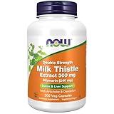 NOW Foods Supplements, Silymarin Milk Thistle Extract 300 mg with Artichoke and Dandelion, Double Strength, Supports Liver Function*, 200 Veg Capsules